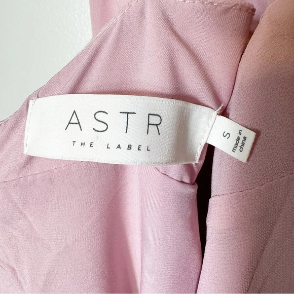 ASTR the Label Holland Ruffle Crepe Maxi Dress Gown Blush Lilac Pink Size Small - Picture 7 of 8